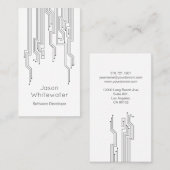 Carte de visite lisse de style de techno (Devant / Derrière)