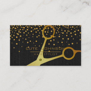 Carte De Visite Liste de cheveux Black Professional Mode Or Faux