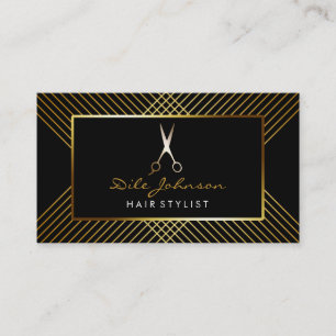 Carte De Visite Liste de cheveux BlackGold Parties scintillant Sal