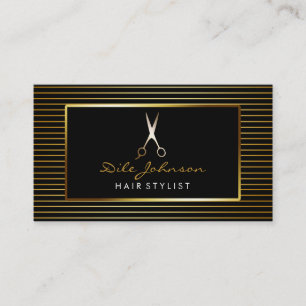 Carte De Visite Liste de cheveux BlackGold Parties scintillant Sal