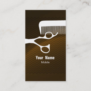 Carte De Visite Liste de cheveux Chevron Brown