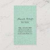 Carte De Visite Liste de cheveux Ciseau & Feather Classic Linge Mo (Dos)