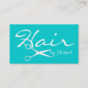 Carte De Visite Liste de cheveux Elégant Arrière - plan Turquoise 