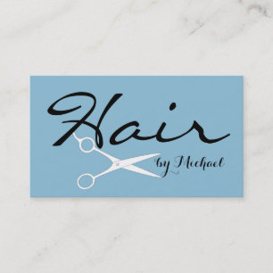 Carte De Visite Liste de cheveux Elégant ciel foncé bleu Arrière -