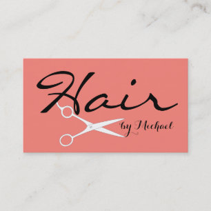 Carte De Visite Liste de cheveux Elégant Coral rose Arrière - plan
