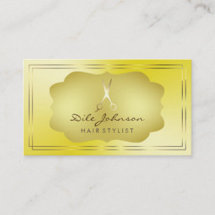 Carte De Visite Liste de cheveux Jaune Parties scintillant d'or Ca