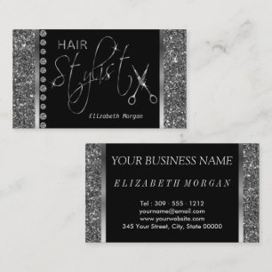 Carte De Visite Liste de cheveux - Parties scintillant et diamants