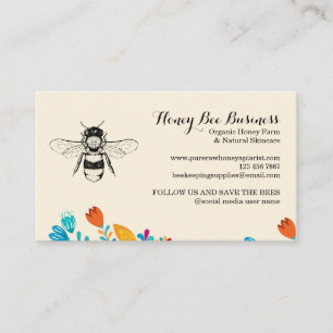 Carte De Visite Liste de prix de l'abeille à miel