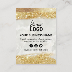 Carte De Visite Liste de prix Gamme de produits Ingrédients Gold 