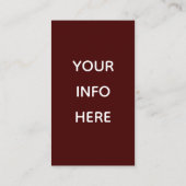 Carte De Visite Liste des cheveux (Dos)