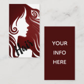 Carte De Visite Liste des cheveux (Devant / Derrière)