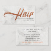 Carte De Visite Liste des cheveux (Devant / Derrière)