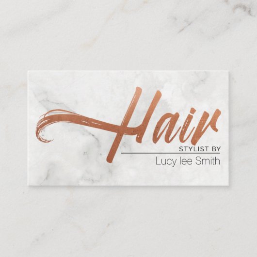 Carte De Visite Liste des cheveux (Devant)