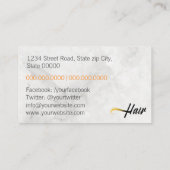 Carte De Visite Liste des cheveux (Dos)