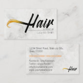 Carte De Visite Liste des cheveux (Devant / Derrière)