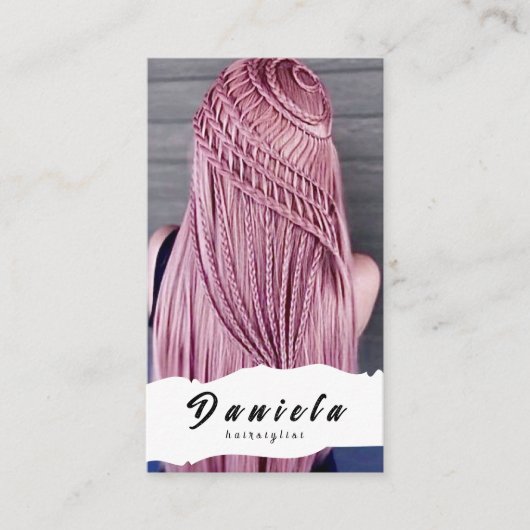 Carte De Visite Liste des cheveux (Devant)