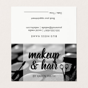 Carte De Visite Liste des cheveux Artiste de maquillage