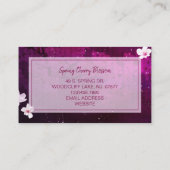 Carte De Visite Liste des cheveux Cherry Blossom (Dos)