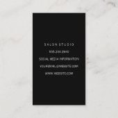 Carte De Visite Liste des cheveux | Cheveux noirs (Dos)