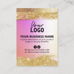 Carte De Visite Liste des ingrédients de produits glam Holographi