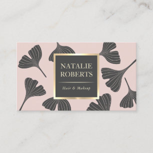 Carte De Visite Liste des poils de maquillage des Feuilles Vintage