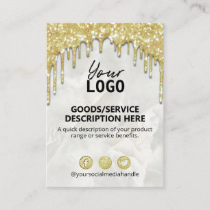 Carte De Visite Liste des prix des ingrédients Gamme de produits 