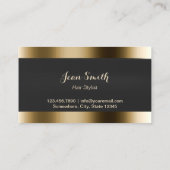 Carte De Visite Liste professionnelle des ciseaux dorés (Dos)