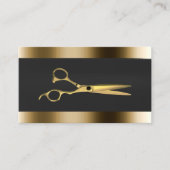Carte De Visite Liste professionnelle des ciseaux dorés (Devant)