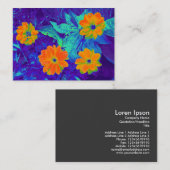 Carte De Visite Lit à fleurs psychédélique (Devant / Derrière)
