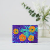 Carte De Visite Lit à fleurs psychédélique (Debout devant)