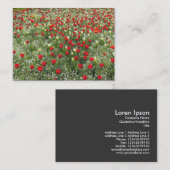 Carte De Visite Lit de tulipes (Devant / Derrière)