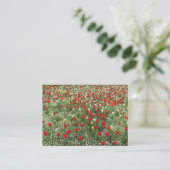 Carte De Visite Lit de tulipes (Debout devant)