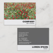 Carte De Visite Lit de tulipes (Devant / Derrière)