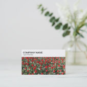 Carte de visite - Lit de Tulipes Panneau Supérieur (Debout devant)