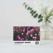Carte De Visite Lit de tulipes roses (Debout devant)