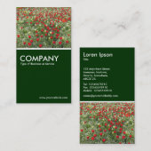 Carte De Visite Lit de tulipes - Vert foncé (Devant / Derrière)