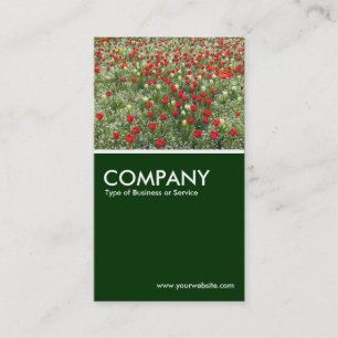 Carte De Visite Lit de tulipes - Vert foncé