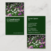 Carte De Visite Lit de tulipes - Vert foncé (Devant / Derrière)