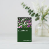 Carte De Visite Lit de tulipes - Vert foncé (Debout devant)