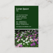 Carte De Visite Lit de tulipes - Vert foncé (Dos)