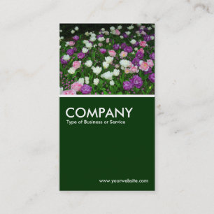 Carte De Visite Lit de tulipes - Vert foncé