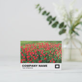 Carte De Visite Lit des Tulipes rouges 01 (Debout devant)