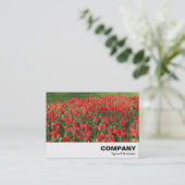 Carte De Visite Lit des Tulipes rouges 02 (Debout devant)