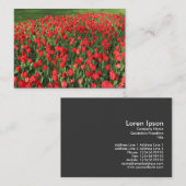 Carte De Visite Lit des Tulipes rouges 02 (Devant / Derrière)