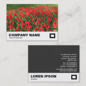 Carte De Visite Lit des Tulipes rouges 02 (Devant / Derrière)