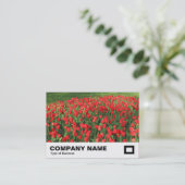 Carte De Visite Lit des Tulipes rouges 02 (Debout devant)