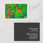 Carte De Visite Lit Fleur Psychédélique (Bordé) (Devant / Derrière)