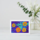 Carte De Visite Lit Fleur Psychédélique (Bordé) (Debout devant)