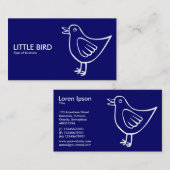 Carte De Visite Little Bird 05 - Deep Navy (Devant / Derrière)