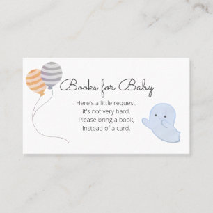 Carte De Visite Little Boo Baby shower Livres pour Baby Request